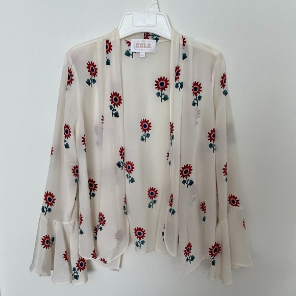 Stone Cold Fox Silk Radical Blouse Floral Bell - Picture 2 of 5